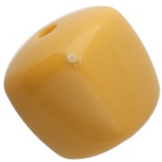 Perles cubes irréguliers 16x17 mm - second choix - Acrylique opaque - Moutarde x10