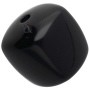 Perles cubes irréguliers 16x17 mm - second choix - Acrylique opaque - Noir x10