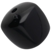 Perles cubes irréguliers 16x17 mm - second choix - Acrylique opaque - Noir x10