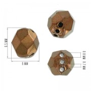 RounTrio Facettes 6 mm Dark Bronze x15