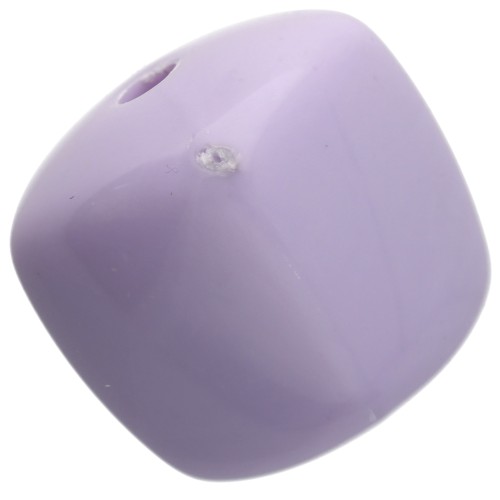 Perles cubes irréguliers 16x17 mm - second choix - Acrylique opaque - Lilas x10