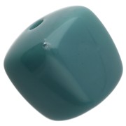 Paon - Perles cubes irréguliers 16x17 mm - second choix - Acrylique opaque Bleu paon x10 Perles cubes irréguliers 16x17 mm - second choix - Acrylique opaque Bleu paon x10