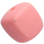 Perles cubes irréguliers 16x17 mm - second choix - Acrylique opaque - Rose x10