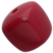 Perles cubes irréguliers 16x17 mm - second choix - Acrylique opaque Framboise x10