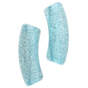 Argenté - Perles tube incurvé 35x11 mm en acrylique transparente - Bleu Pailleté Argenté x6 Perles tube incurvé 35x11 mm en acrylique transparente - Bleu Pailleté Argenté x6