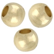 Doré - Perles rondes gros trou 8 mm en acrylique métallisée CCB - Doré x10 Perles rondes gros trou 8 mm en acrylique métallisée CCB - Doré x10
