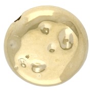 Perles rondes plate - palet martelé 12 mm - acrylique métallisée CCB - Doré x10