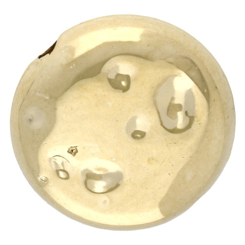 Perles rondes plate - palet martelé 12 mm - acrylique métallisée CCB - Doré x10