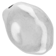 Perles irrégulières martelées 14x12 mm en acrylique métallisée CCB - Argenté x10