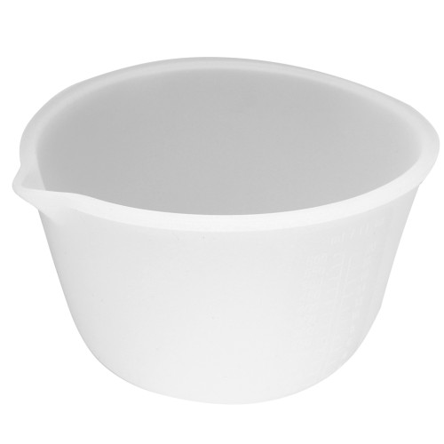 Verre doseur en silicone gradué 600 ml avec bec verseur - Transparent x1