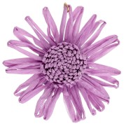 Pendentifs fleur 55 mm en raphia - Lilas x2