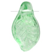 Feuilles en verre 12x6.5 mm - Vert x6
