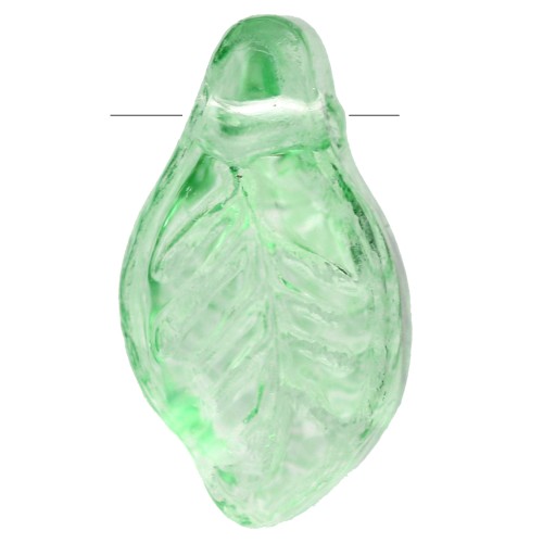 Feuilles en verre 12x6.5 mm - Vert x6