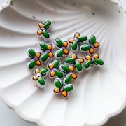 Perle en verre papillon 14x10 mm en verre - Vert - Orange - Lilas x1