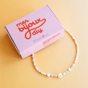 Mes bijoux DIY - Kit collier avec perles heishi et fleurs en nacre
