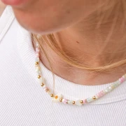 Mes bijoux DIY - Kit collier avec perles heishi et fleurs en nacre