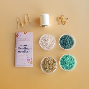 Mes bijoux DIY - Kit boucles d'oreilles Miyuki en brick stitch - Version Vert