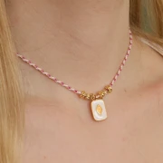 Mes bijoux DIY - Kit collier avec pendentif en résine époxy - Version Rose