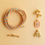 Mes bijoux DIY - Kit collier avec pendentif en résine époxy - Version Orange