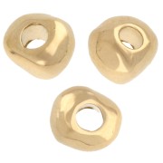 Perles nuggets irrégulières 3x4 mm - Doré à l'or fin x10|raw }}