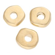 Perles rondelles irrégulières 5x1.8 mm - Doré à l'or fin x10|raw }}