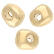 Perles rondelles irrégulières 5.5 mm - Doré à l'or fin x10|raw }}