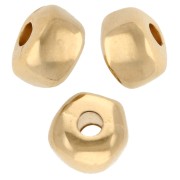 Perles rondelles irrégulières 5x3.5 mm - Doré à l'or fin x10|raw }}