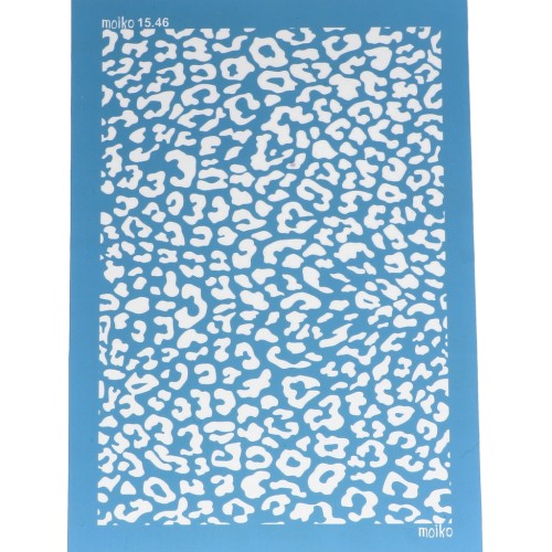 Silk Screen Moiko pour Pâte polymère 74x105 mm - Motif Léopard 15.46