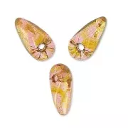 Mini Dagues en verre 6x2.5 mm - Luster Rose Gold Topaz x5g