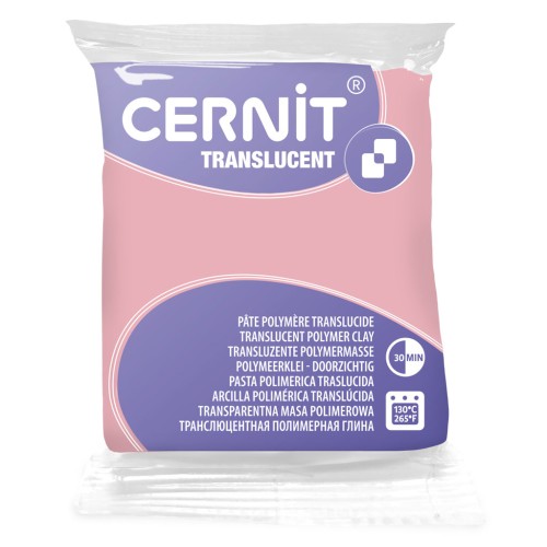 Pâte Cernit Translucent - Quartz rose (n°477) x56gr