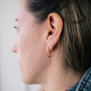 Créoles ovales 19x12 mm - Acier inoxydable 304 Doré x20