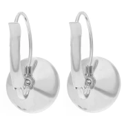 Boucles d'oreilles dormeuses pour cabochon Rivoli 1122 10 mm - Acier inox 303L x2