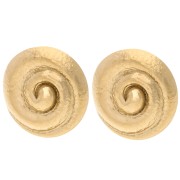 Doré - Or 18K - 750/1000 - Clous d'oreilles coquillage 25 mm - Acier inoxydable 304 Doré x2 Clous d'oreilles coquillage 25 mm - Acier inoxydable 304 Doré x2