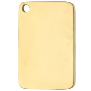 Breloque carte postale 18x12 mm - Acier inoxydable 304 Doré x1