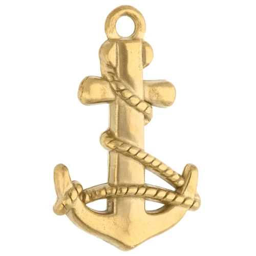 Pendentif ancre 23.5x15 mm - Acier inoxydable 304 Doré x1