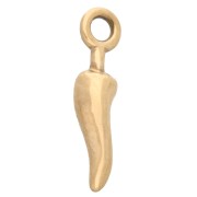 Mini breloques piment 10x2.5 mm - Acier inoxydable 304 Doré x4