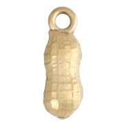 Mini breloques cacahuète 10x3 mm - Acier inoxydable 304 Doré x4