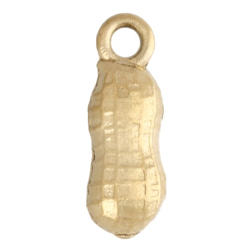 Mini breloques cacahuète 10x3 mm - Acier inoxydable 304 Doré x4