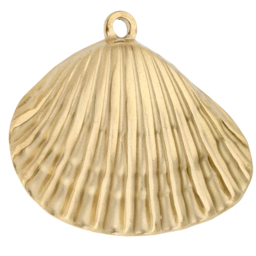 Pendentif coquillage 26x28 mm - Acier inoxydable 304 Doré x1