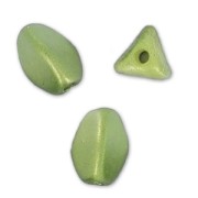 Perles en verre tchèque Pinch Beads 5x3 mm Pastel Olivine x50|raw }}