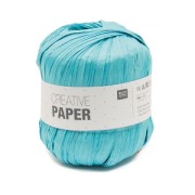 Creative Paper Rico Design - fil papier à crocheter Turquoise x 50g