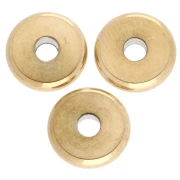 Perles rondelles Heishi - disque plat 8x2 mm - Acier inoxydable 304L Doré x10