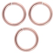Cadeau - Anneaux ouverts 8x1 mm - Rose Gold filled (or laminé) x5