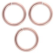 Cadeau - Anneaux ouverts 8x1 mm - Rose Gold filled (or laminé) x5