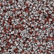 Rocaille Miyuki 15/0 55066 - Opaque White Sunset Mat x8g|raw }}