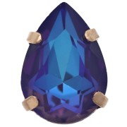 Cristal serti Aurora A4320 Drop 14x10 mm - Doré - Crystal Lilac Delite x1