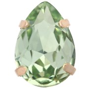 Chrysolite - Cristal serti Aurora A4320 Drop 14x10 mm - Doré - Chrysolite x1 Cristal serti Aurora A4320 Drop 14x10 mm - Doré - Chrysolite x1
