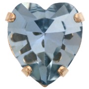 Light Sapphire - Cristal serti Aurora Coeur A4831 Antique Heart 11x10 mm - Doré - Light Sapphire x1 Cristal serti Aurora Coeur A4831 Antique Heart 11x10 mm - Doré - Light Sapphire x1