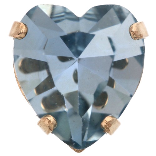 Cristal serti Aurora Coeur A4831 Antique Heart 11x10 mm - Doré - Light Sapphire x1