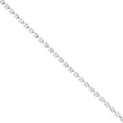 Chaîne strass en Laiton avec cristal taillé 3.20 mm - Argenté - Crystal x50cm